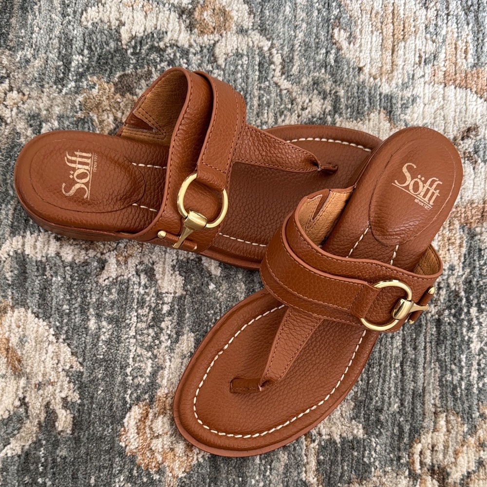 Sofft Brown Leather Sandals